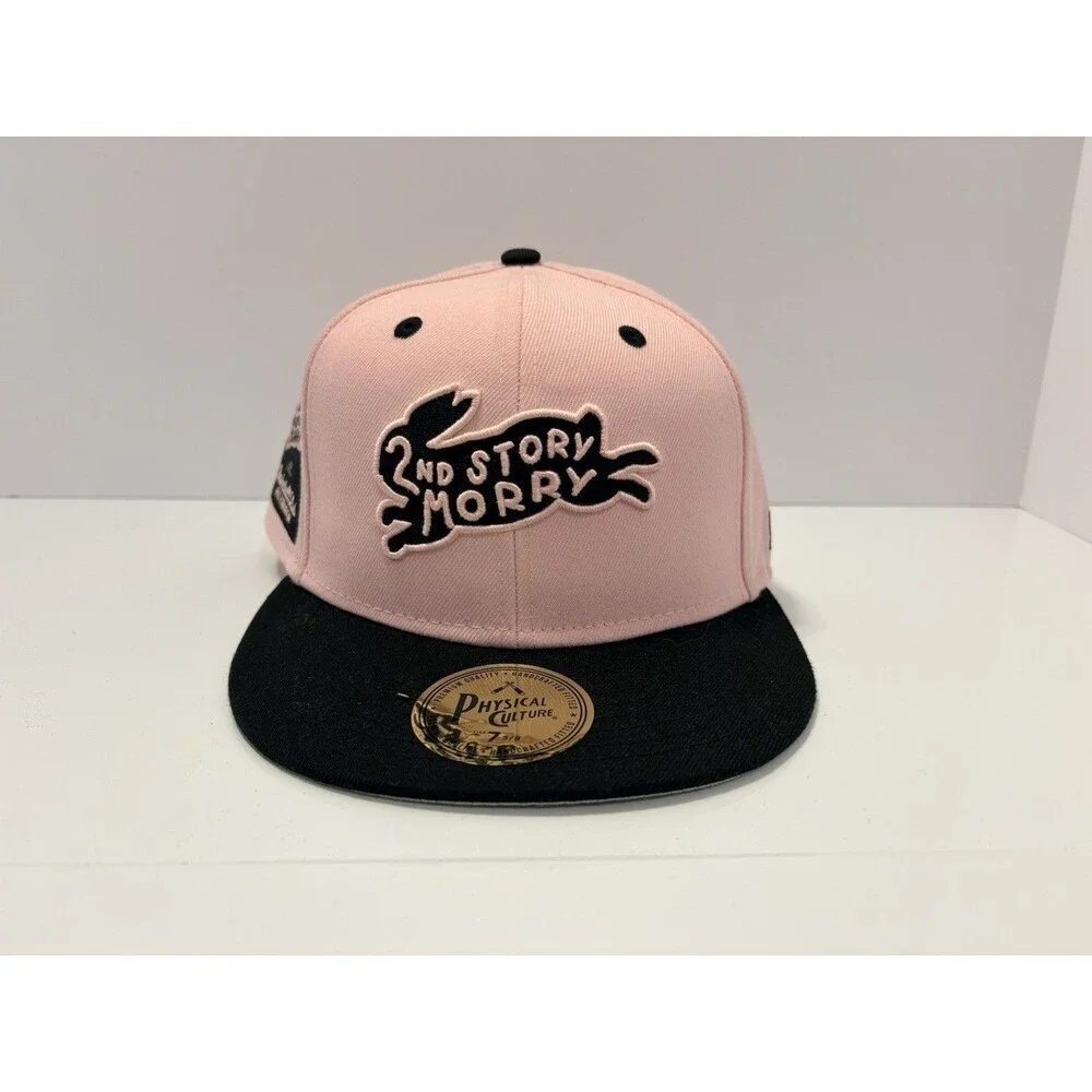 2nd Story Morry Fitted Hat Pink Size 7 3/8 NWT Physical Culture Supply Co.